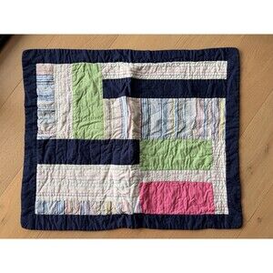 ~NAUTICA~Quilted Standard Pillow Shams~White~Green~Blue~Pink~Cotton